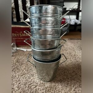tin buckets